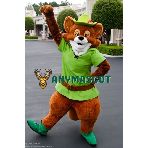 Robin Hood Fox Mascot Costume