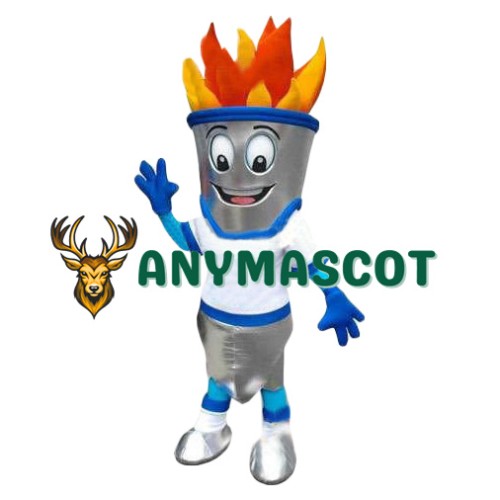 Superb Torch Fire Mascot Costume