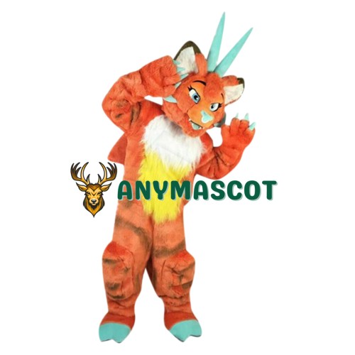 Superb Orange Dragon Mascot Costume