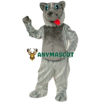 Super Cute Grey Wolf Mascot Costume