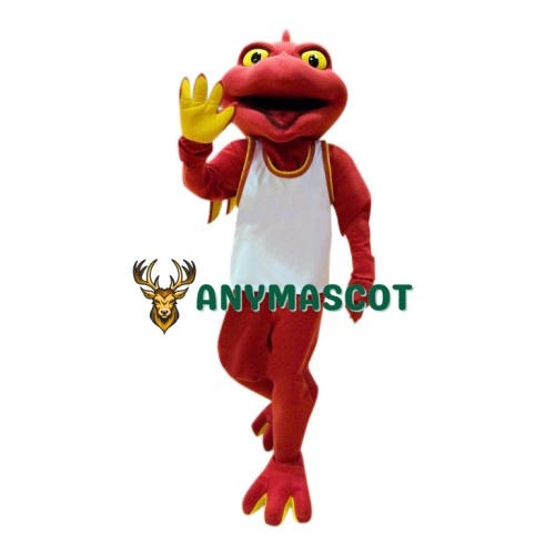 Sport Red Frog Mascot Costume