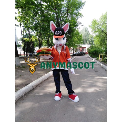 Superb White Rabbit Mascot Costume