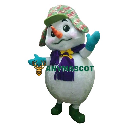 Super Cute Christmas Snowman Mascot Costume