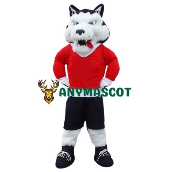 Superb Sport Wolf Mascot Costume