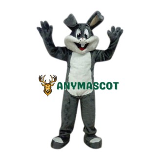 Affordable Easter Grey Bunny Mascot Costume