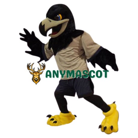Superb Black Eagle Mascot Costume