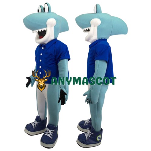 Superb Cute Shark Mascot Costume