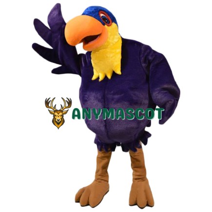 Purple Parrot Mascot Costume
