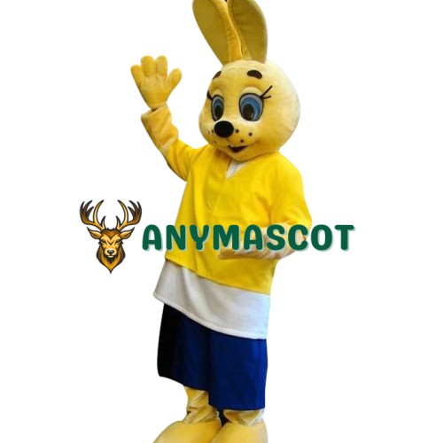 Cute Yellow Bunny Mascot Costume