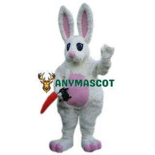 Superb White Easter Bunny Rabbit Mascot Costume