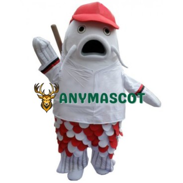 White Fish Mascot Costume