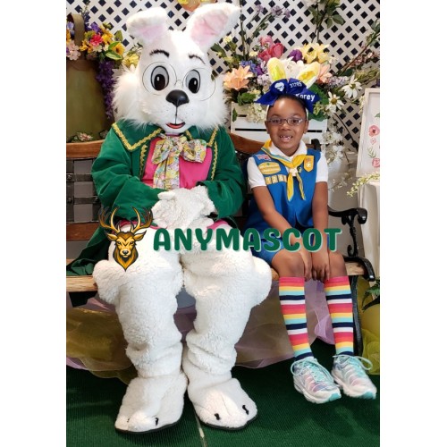 Easter Green Wendell Rabbit Mascot Costume