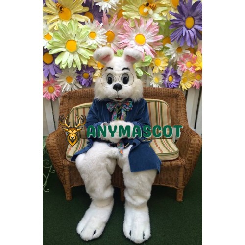 Easter Blue Wendell Rabbit Mascot Costume