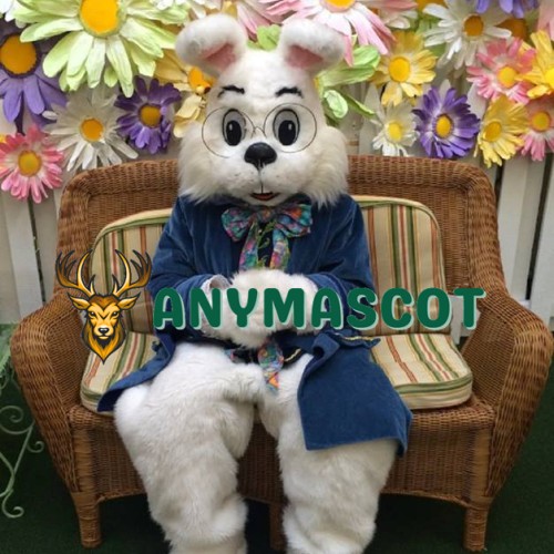 Easter Blue Wendell Rabbit Mascot Costume