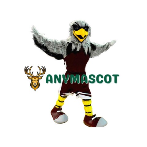 Grey Sport Eagle Mascot Costume