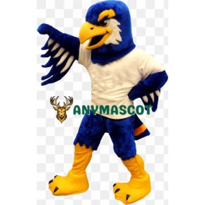 Blue & White Fierce Eagle Mascot Costume