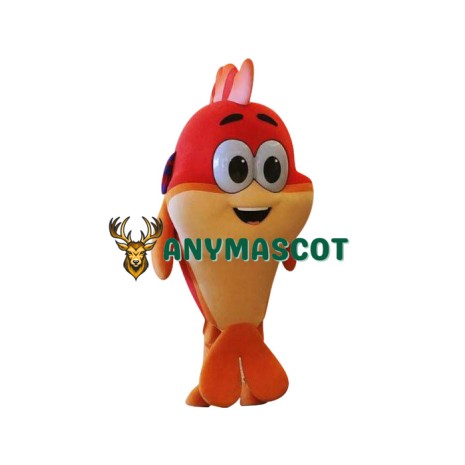 Cute Orange Fish Mascot Costume