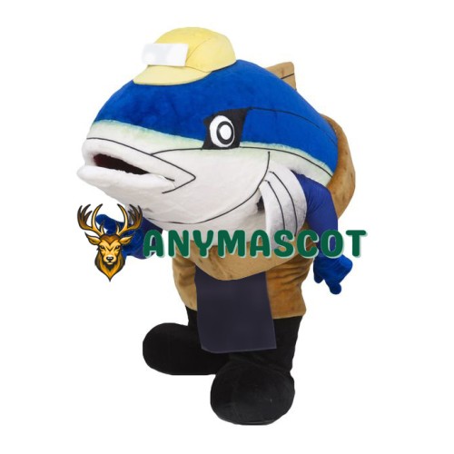 Affordable Blue Fish Mascot Costume