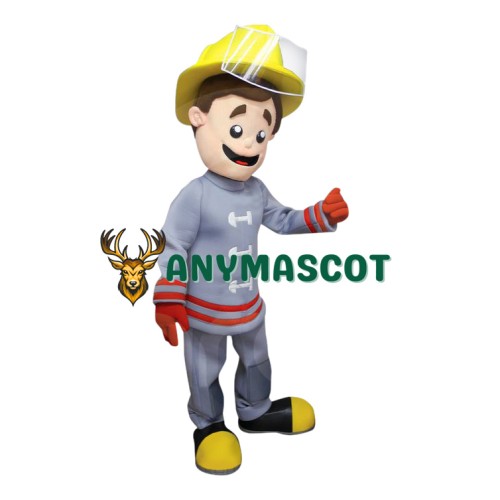 Professional Fireman Mascot Costume