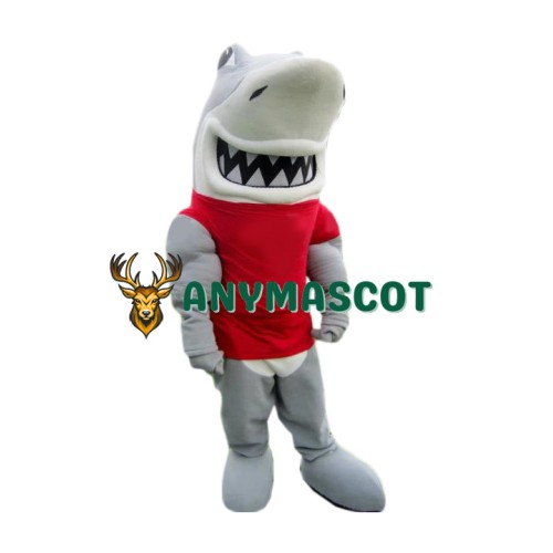 Power Muscle Shark Mascot Costume