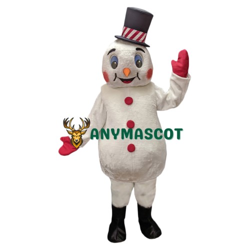 Friendly Christmas Snowman Mascot Costume