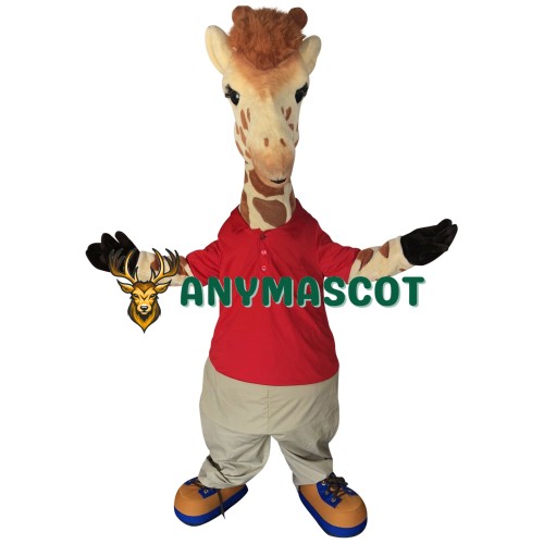 Superb Realistic Giraffe Mascot Costume