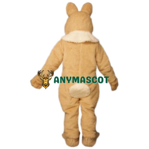 Friendly Brown Easter Bunny Mascot Costume