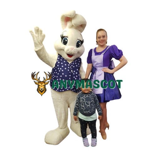 Beautiful White Easter Bunny Mascot Costume