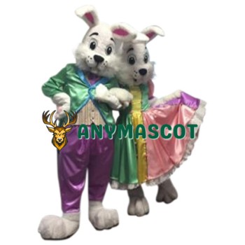 Loving Mr & Mrs Bunny Mascot Costume