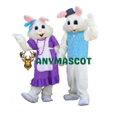 Lovely Mr & Mrs Bunny Mascot Costume
