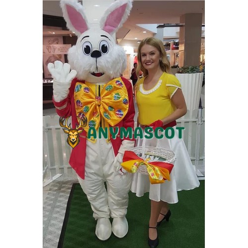 Red Wendell Rabbit Mascot Costume