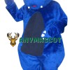 Superb Blue Hippo Mascot Costume