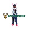 Young White Rabbit Mascot Costume