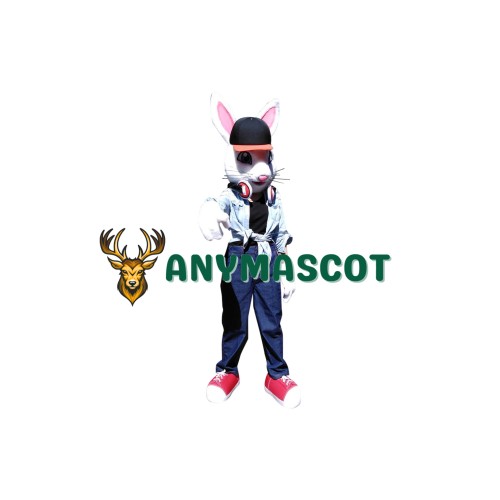 Young White Rabbit Mascot Costume