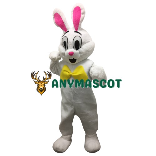 Affordable Happy White Rabbit Mascot Costume