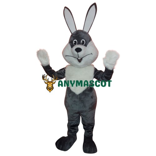 Grey & White Rabbit Bunny Mascot Costume