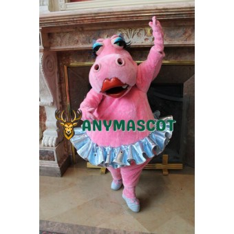 Beautiful Pink Hippo Mascot Costume