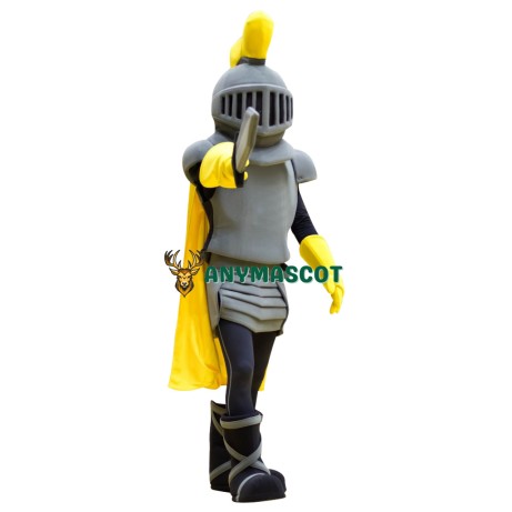 Power Grey Knight Mascot Costume
