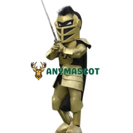 Golden Spartan Knight Mascot Costume