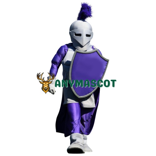 Purple Spartan Knight Mascot Costume