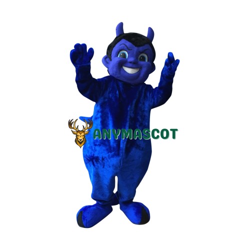Friendly Blue Devil Mascot Costume