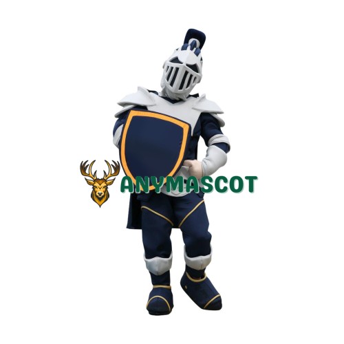 Superb Blue & White Knight Mascot Costume