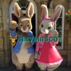 Peter Rabbit & Lily Bobtail Rabbit Mascot Costume