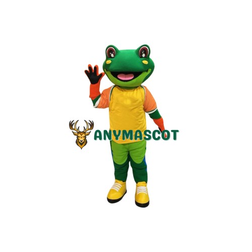 Happy Sport Frog Mascot Costume