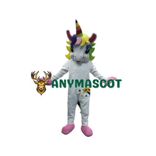 Superb Friendly Unicorn Mascot Costume