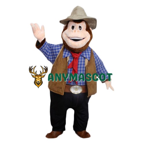 Sheriff Monkey Mascot Costume