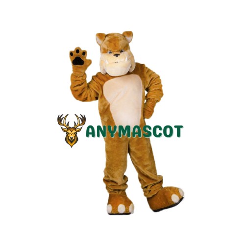 Fierce Brown Bulldog Mascot Costume