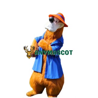 Superb Cartoon Bear Mascot Costume
