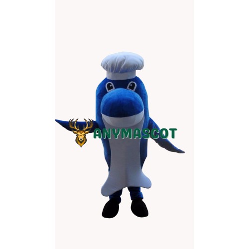 Affordable Chef Dolphin Mascot Costume