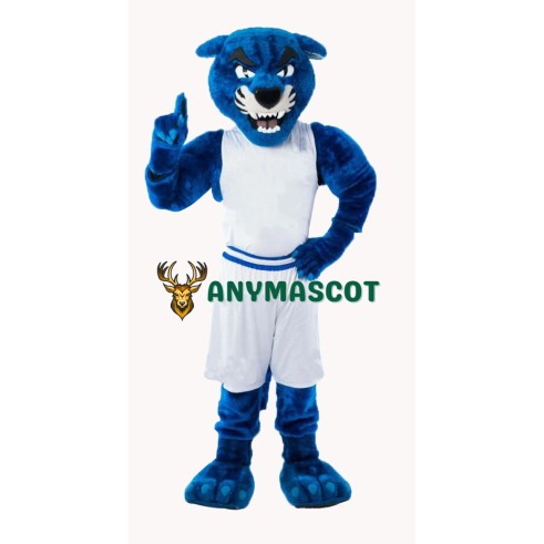 Sport Blue Panther Mascot Costume